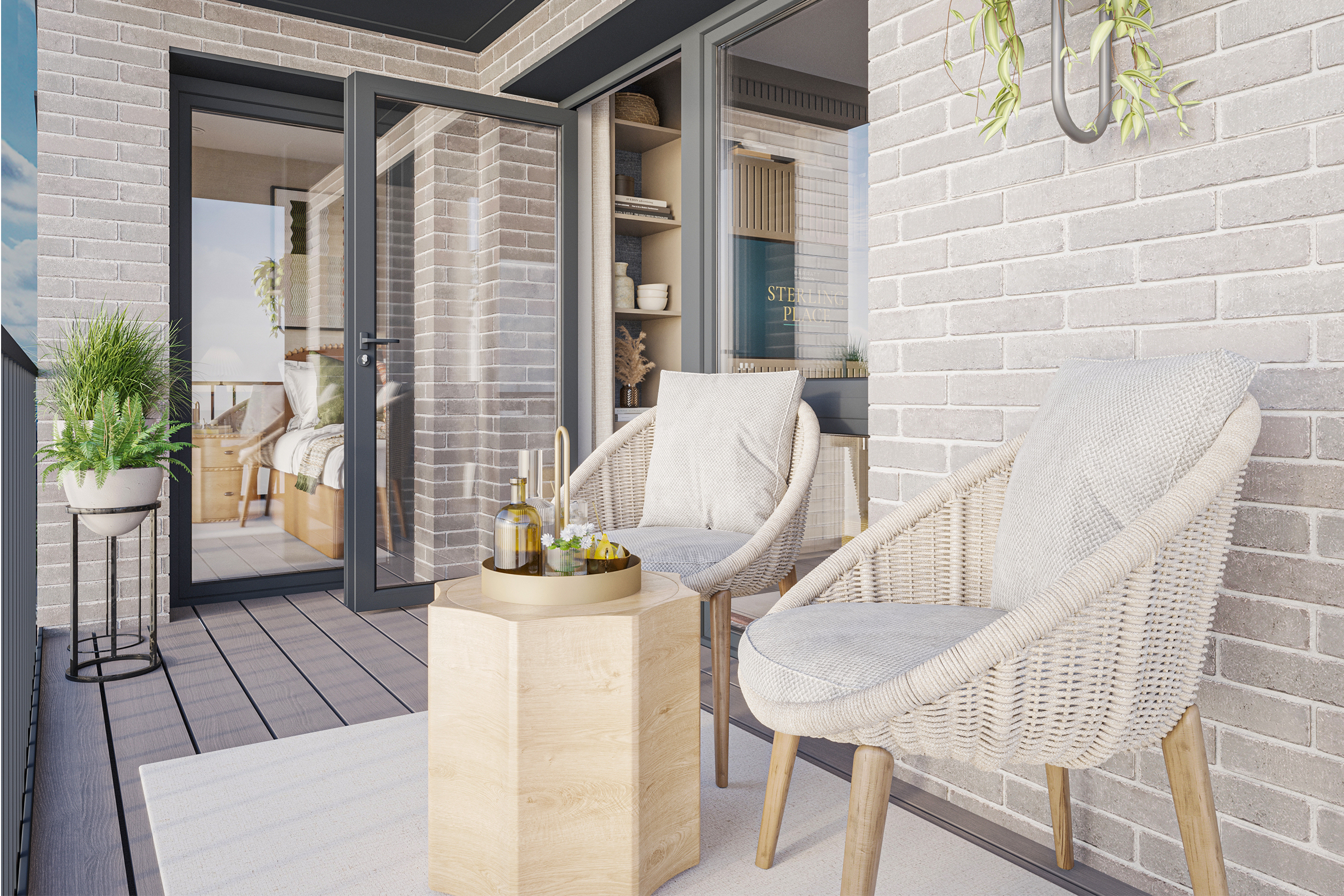 Balcony CGI - Bradbury Apartments